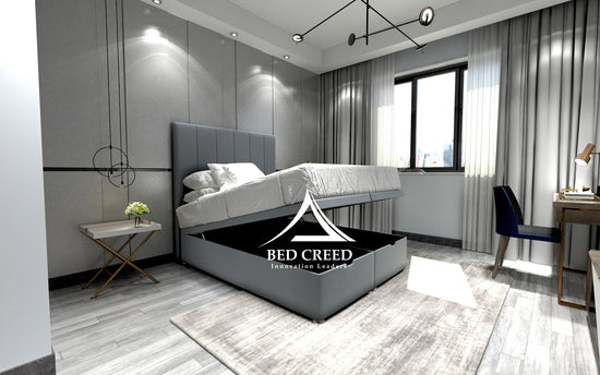 Emilia Striped Divan Ottoman Storage Bed