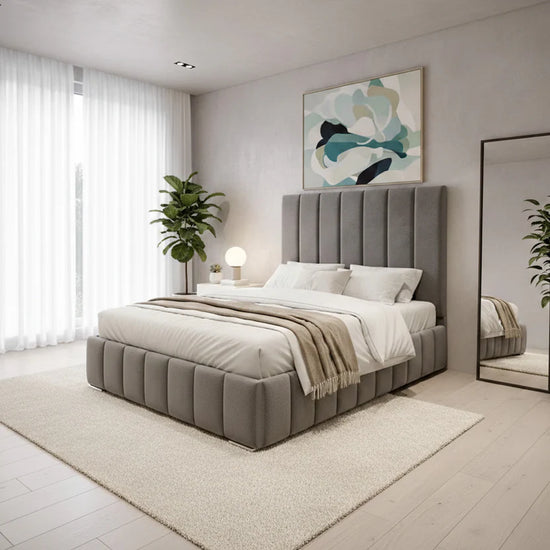 Godfrey Ottoman Bed Upholstered With Optional Ottoman Gas Lift Storage