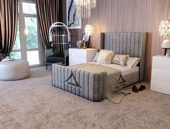 Duchess Winged Curve Footboard Bed Grey Bed- Bed Creed