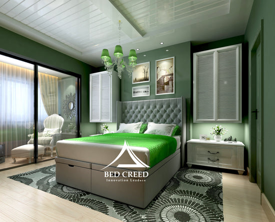 Nelia Winged Divan Ottoman Bed - Bed Creed