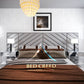 Alure Chesterfield Cross Panel Bed