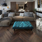 Square Chesterfield Coffee Table Footstool
