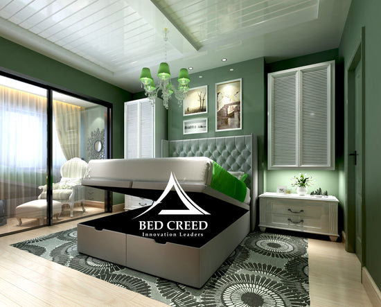 Nelia Winged Divan Ottoman Bed - Bed Creed