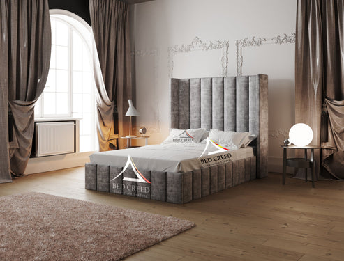 High Headboard Casey Winged Bed - Bed Creed