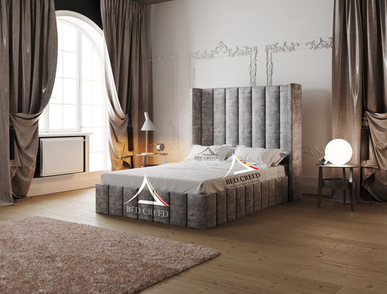 High Headboard Casey Winged Bed - Bed Creed