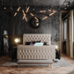 Aster Chesterfield Scroll Sleigh Chesterfield Bed