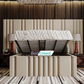 Samson Stripe Lines Linear Chesterfield Panel Bed