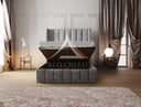 High Headboard Casey Winged Bed