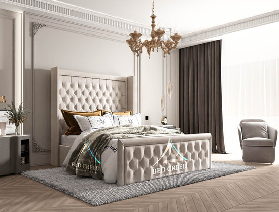 Orlando Square Wingback Bed - Bed Creed