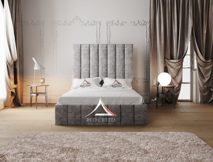 High Headboard Ivy Striped Bed - Bed Creed